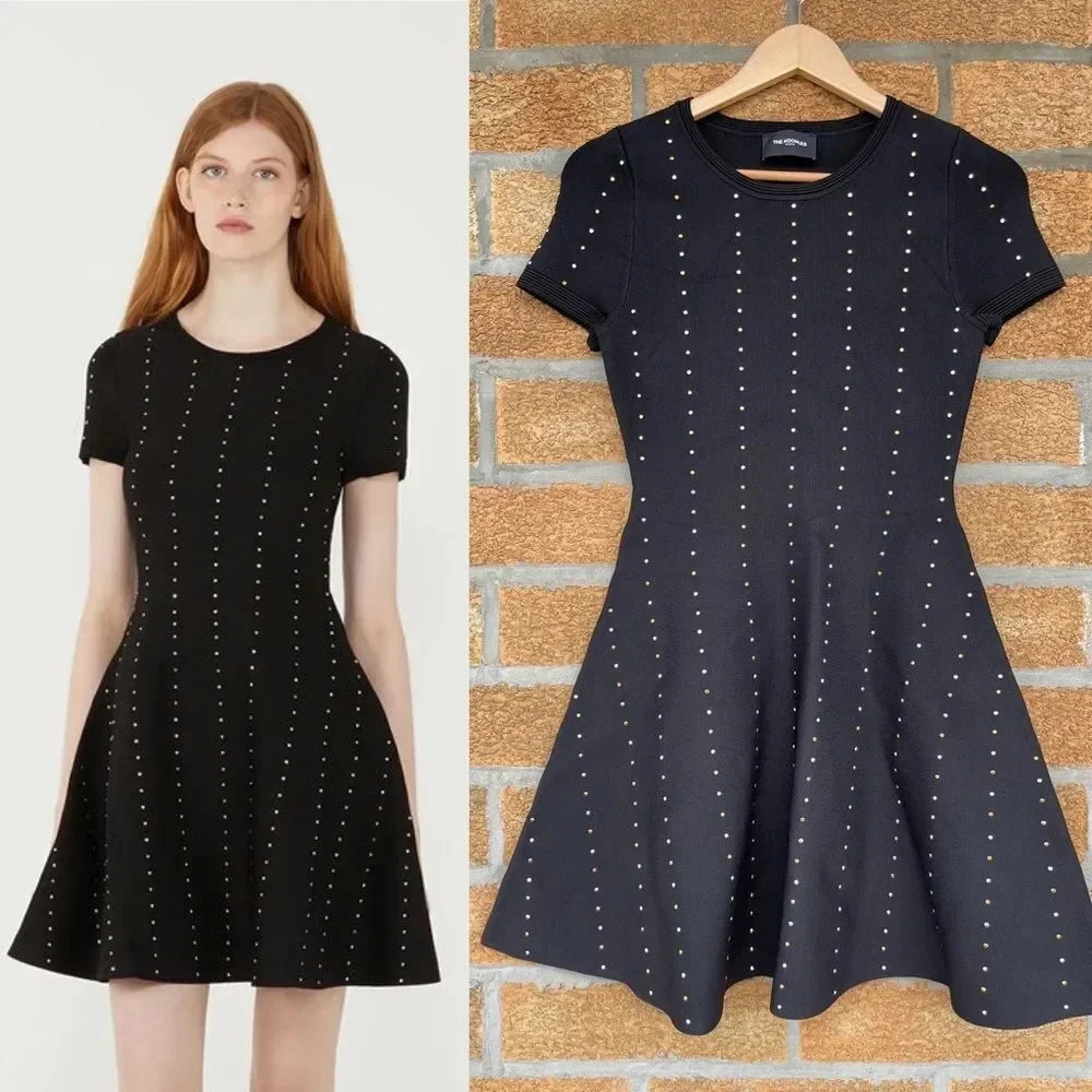 THE KOOPLES Studded Knit Dress Size 1